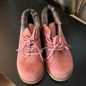 Pink Suede Boots